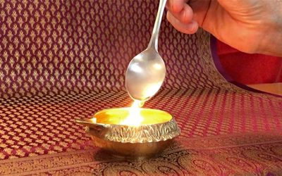 Simple Ghee Lamp Fire Ceremony
